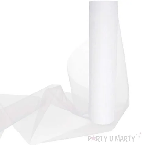tiul gladki bialy partydeco 0 30 x 9 m