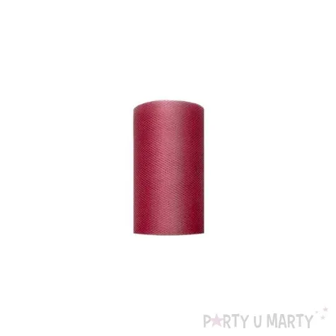 tiul gladki bordowy partydeco 0 08 x 20 m