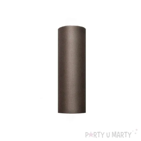 tiul gladki brazowy 0 15 x 9 m