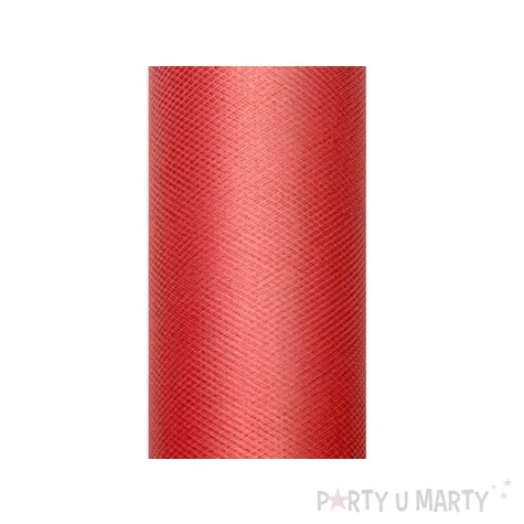 tiul gladki czerwony partydeco 0 30 x 9 m