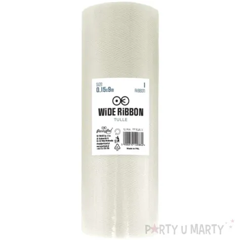 tiul gladki ecru partypal 0 15 x 9 m