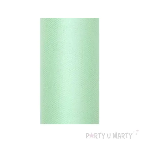 tiul gladki mietowy partydeco 0 08 x 20 m