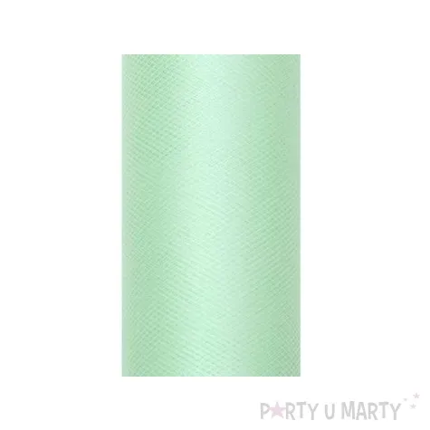 tiul gladki mietowy partydeco 0 8 x 9 m