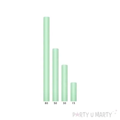 tiul gladki mietowy partydeco 0 8 x 9 m