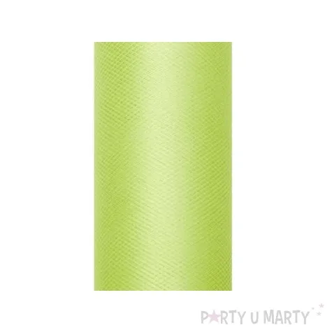 tiul gladki zielony jasny partydeco 0 08 x 20 m