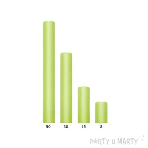 tiul gladki zielony jasny partydeco 0 08 x 20 m