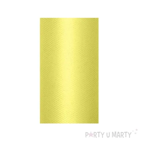 tiul gladki zolty jasny partydeco 0 08 x 20 m
