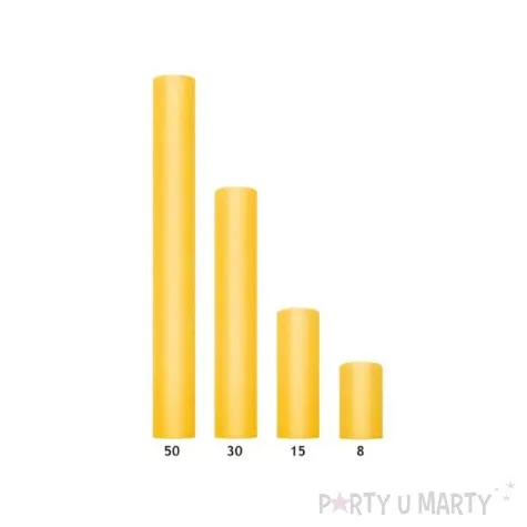 tiul gladki zolty partydeco 0 08 x 20 m