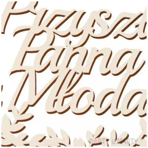 topper beermata przyszla panna mloda listki partycollection 10 x 28 cm