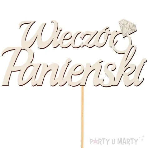 topper beermata wieczor panienski pierscionek z diamentem partycollection 19 x 19 cm