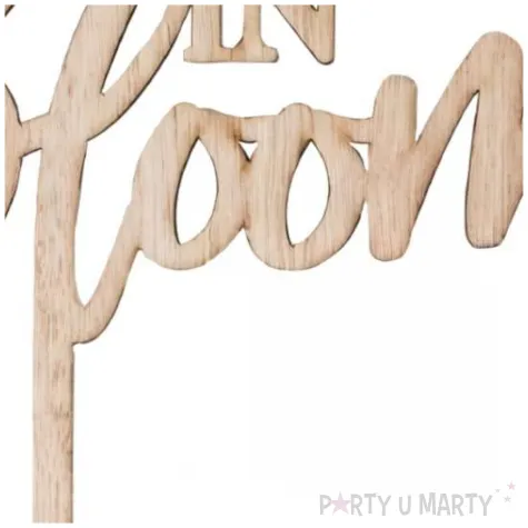 topper drewniany baby in bloom ginger ray 19 x 14 cm