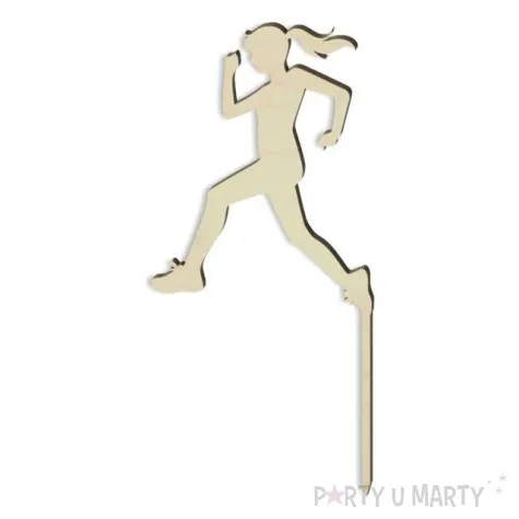topper drewniany biegaczka sportsmenka 8x17 5 cm