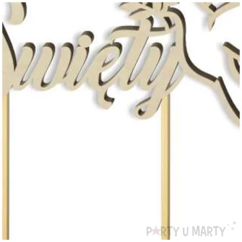 topper drewniany chrzest swiety golebica 14 5 x 16 cm