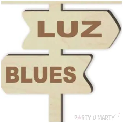 topper drewniany emerytura luz blues 11 x 16 5 cm