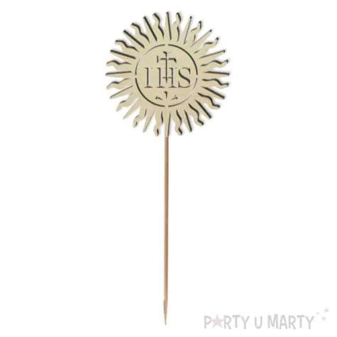 topper drewniany komunia sw ihs hostia 24 cm