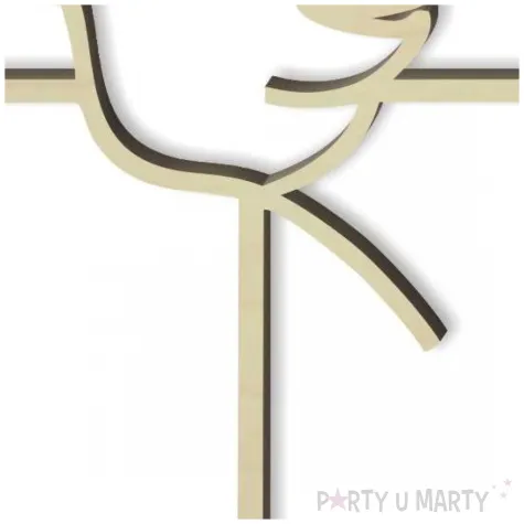 topper drewniany komunia sw krzyz i golebica 24 cm