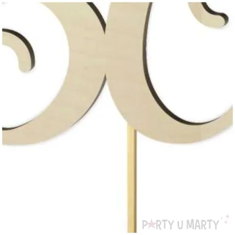 topper drewniany liczba 50 18 cm