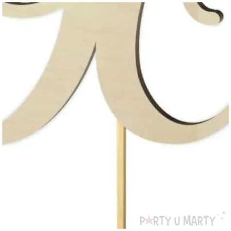 topper drewniany liczba 90 18 cm