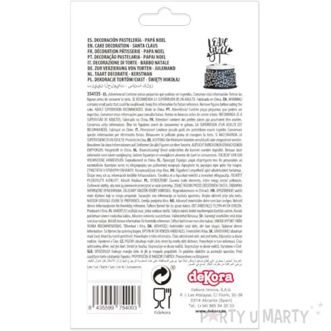 topper drewniany mikolaj z prezentami dekora 16 cm