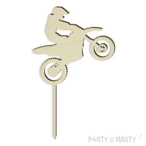 topper drewniany moto cross 11x17 5 cm