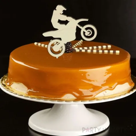 topper drewniany moto cross 11x17 5 cm