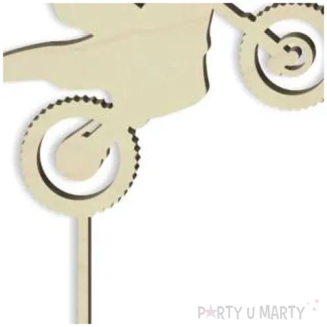 topper drewniany moto cross 11x17 5 cm