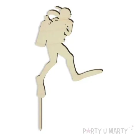 topper drewniany pletwonurek 9 5x17 5 cm