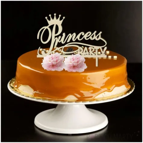 topper drewniany princess party 15 5x18 5 cm