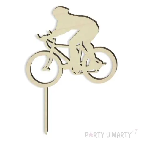 topper drewniany rowerzysta 11x15 5 cm