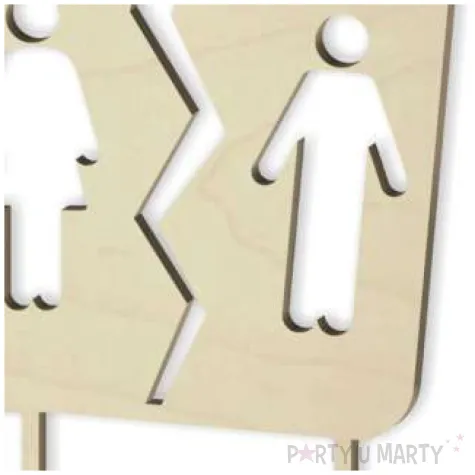 topper drewniany rozwodka znak 14 5 x 19 5 cm