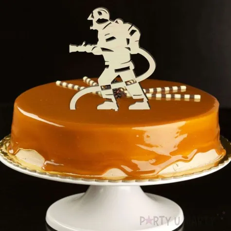 topper drewniany strazak 10x17 5 cm