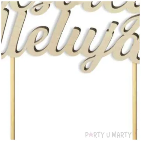 topper drewniany wesolego alleluja z pisanka 16 cm