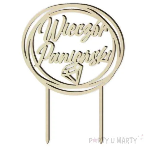 topper drewniany wieczor panienski owal 12 5 x 17 cm