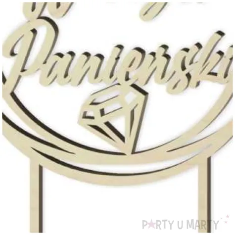 topper drewniany wieczor panienski owal 12 5 x 17 cm