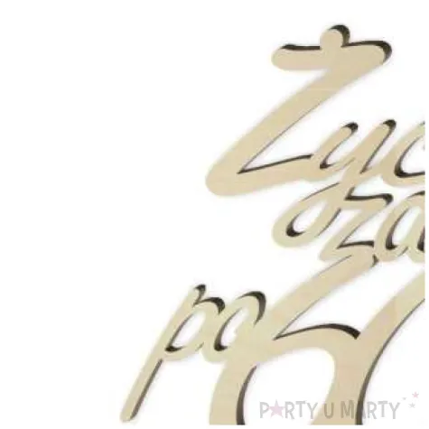 topper drewniany zycie zaczyna sie po 60 13 x 17 cm