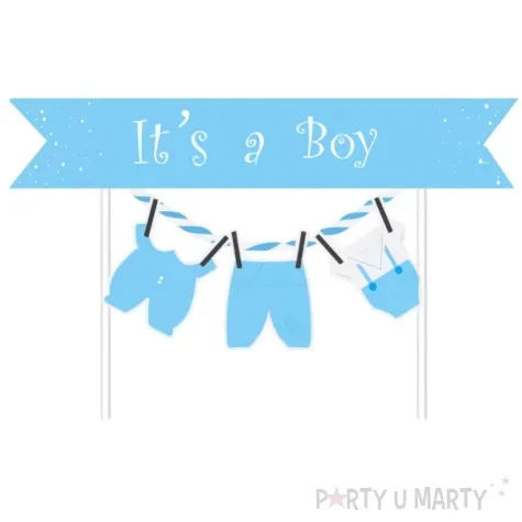 topper its a boy ubranka na sznurku niebieski jix