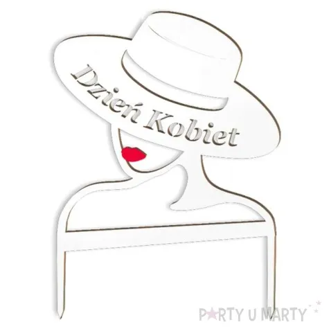 topper laminowany dzien kobiet dama 13x18 cm