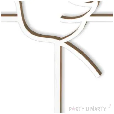 topper laminowany komunia sw ihs krzyz i golebica bialy 24 cm