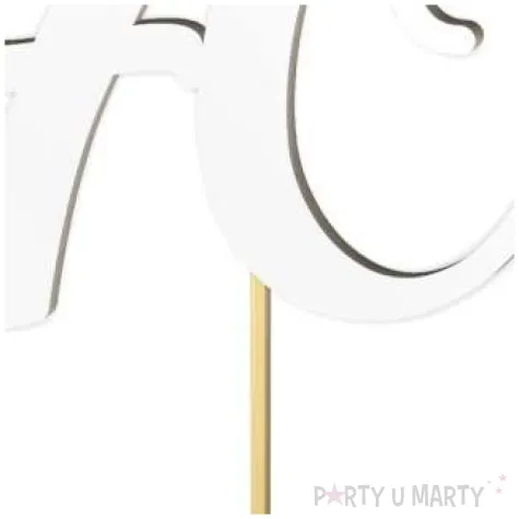 topper laminowany liczba 70 bialy 18 cm