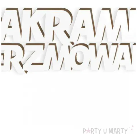 topper laminowany sakrament bierzmowania krzyz bialy 17 x 18 cm