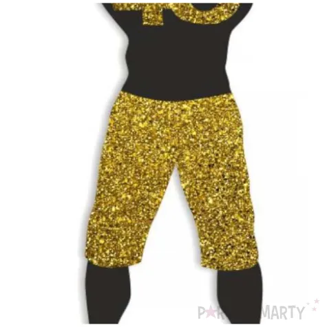 topper papierowy 40 urodziny hot man silacz czarny zloty brokat 12 x 19 cm