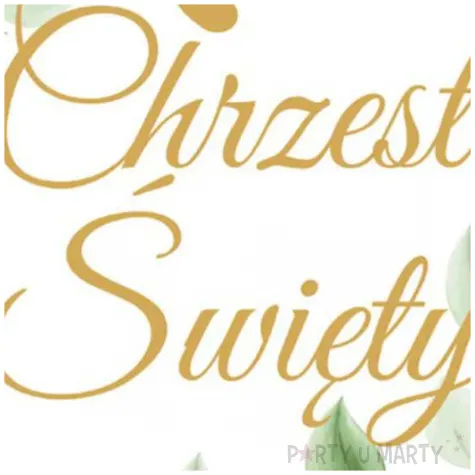 topper papierowy chrzest swety listki i stopki dekolo 20 x 7 cm