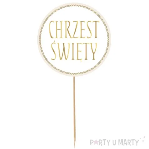 topper papierowy chrzest swiety godan 25 cm