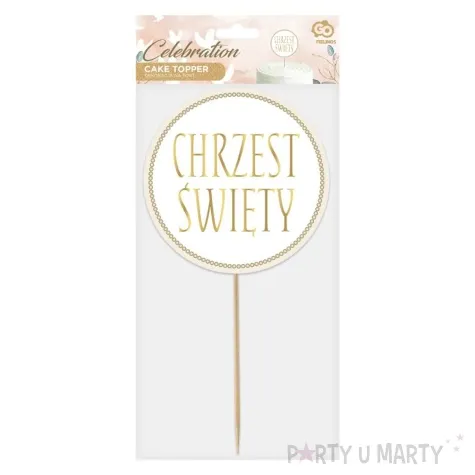 topper papierowy chrzest swiety godan 25 cm