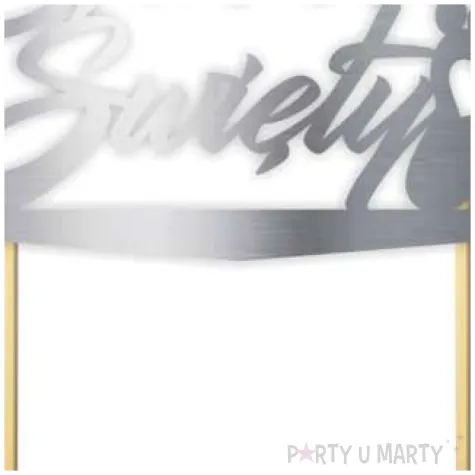 topper papierowy chrzest swiety ramka srebrny metalic 13 5 x 17 cm