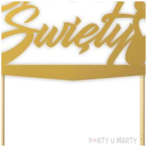 topper papierowy chrzest swiety ramka zloty 13 5 x 17 cm