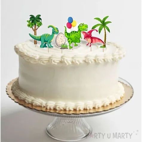 topper papierowy dino party 6 szt