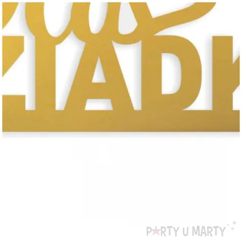 topper papierowy dla dziadka zloty pasek 16 cm