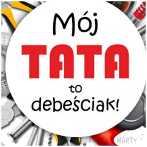 topper papierowy dzien ojca moj tata to debesciak 16 cm