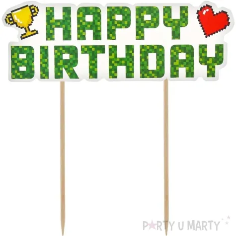 topper papierowy game on happy birthday godan 14 5 cm